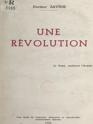 cover image of Une révolution